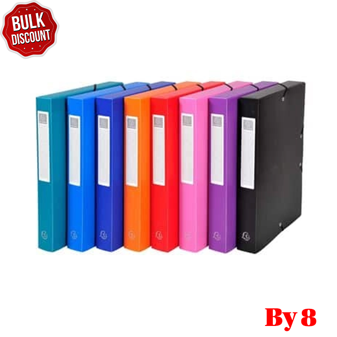 BULK DISCOUNT: Box with 8 Soft Box Files 40mm (Exacompta)